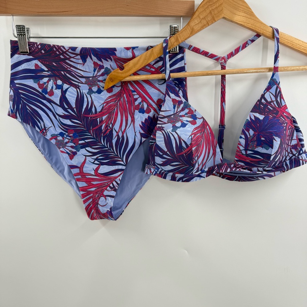 lululemon athletica Purple & Pink Tropical Print Bikini